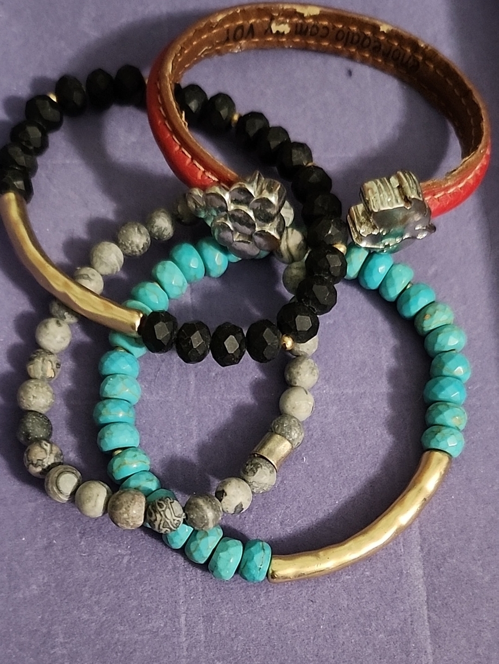 Stackable Turquoise Beaded Women’s Bracelet Set
